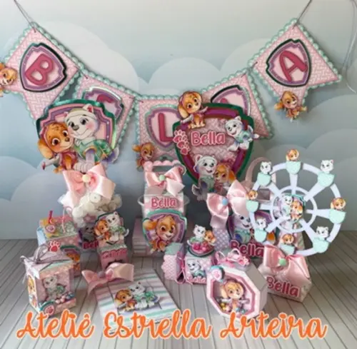 FESTA COMPLETÃO PATRULHA CANINA ROSA