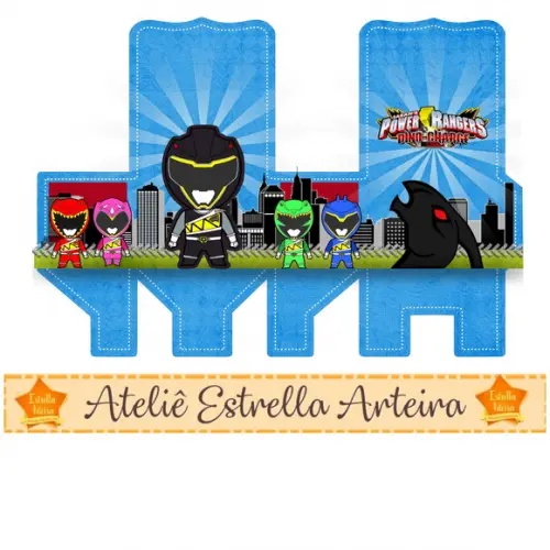 frete grátis - pacote 10 unid. CAIXINHA POWER RANGERS