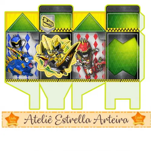 frete grátis - pacote 10 unid. CAIXINHA POWER RANGERS