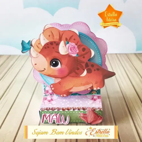 FRETE GRÁTIS -PACOTE 10 PORTA BIS -DINOSSAURO MENINA