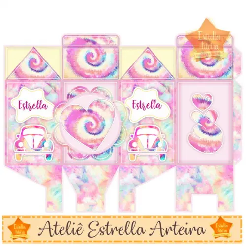 FRETE GRÁTIS -PACOTE 15 CAIXAS MILK - TIE DYE