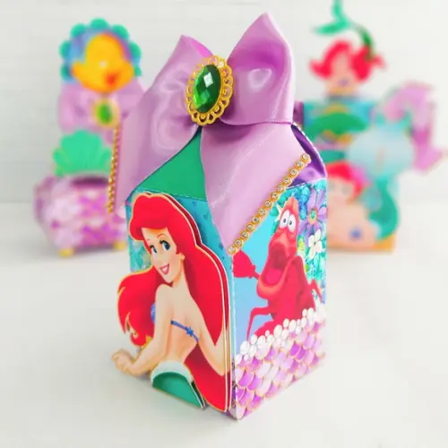 Kit 30 Caixinhas Para Festa Tema Ariel