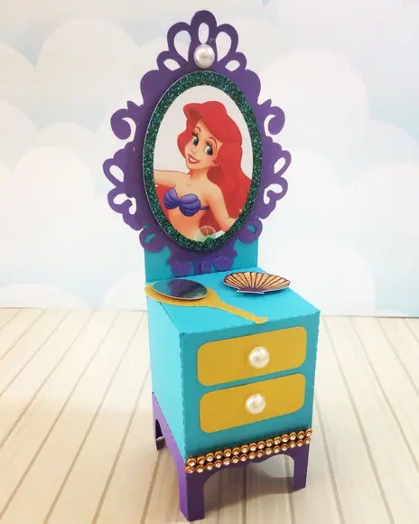 Kit 30 Caixinhas Para Festa Tema Ariel