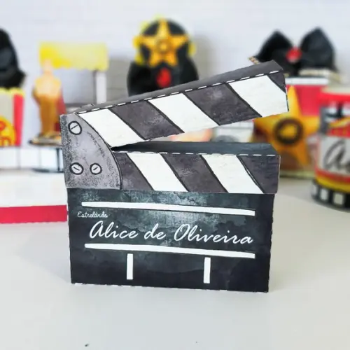 Kit 30 Caixinhas Para Festa Tema Cinema