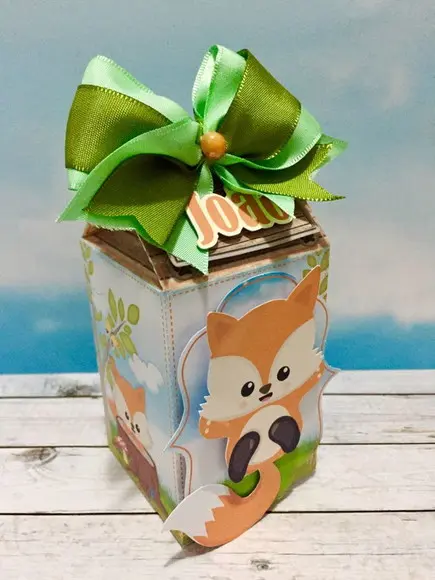 Kit 30 Caixinhas Para Festa Tema Raposinha