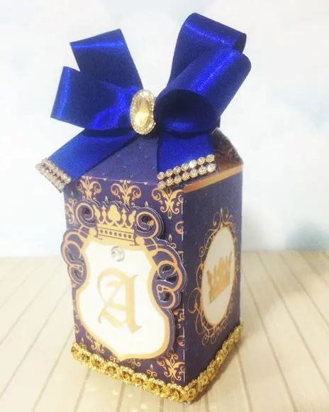 Kit 30 Caixinhas Para Festa Tema Realeza