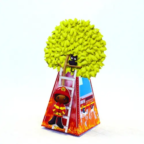 Kit 30 Caixinhas Tema Bombeiros