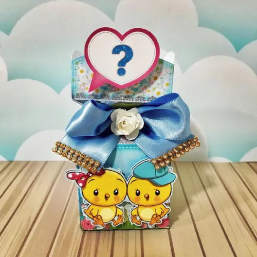 Kit 30 Caixinhas Tema Chá Revelação