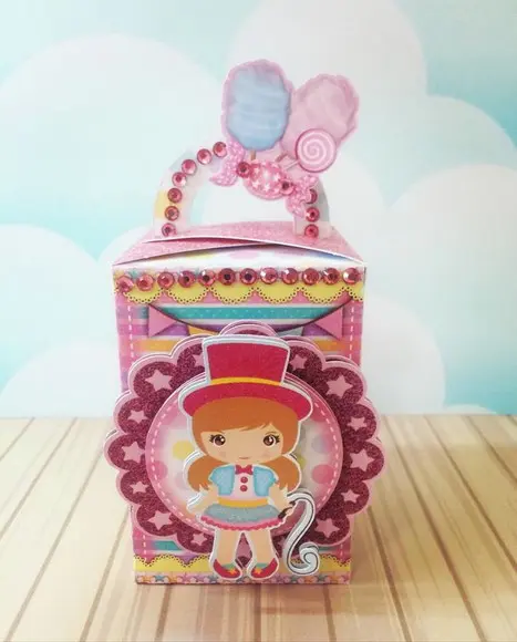 Kit 30 Caixinhas Tema Circo Rosa