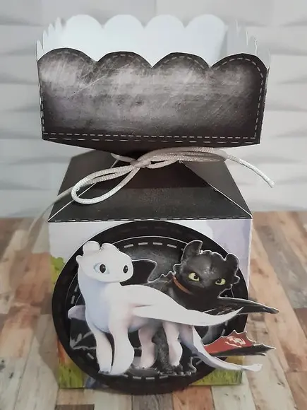 Kit 30 Caixinhas Tema Como Treinar Seu Dragão