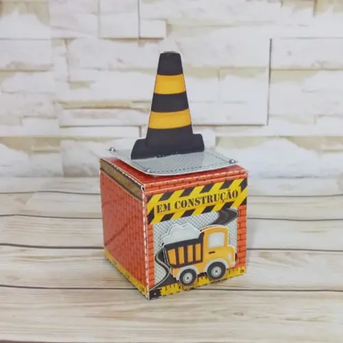 Kit 30 Caixinhas Tema Construção