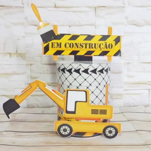 Kit 30 Caixinhas Tema Construção