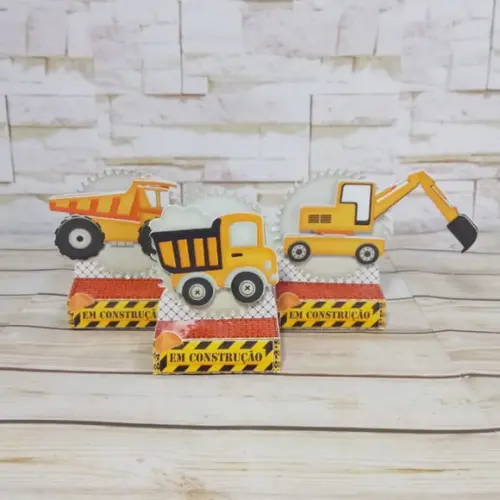 Kit 30 Caixinhas Tema Construção
