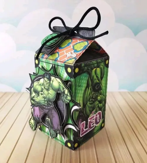 Kit 30 Caixinhas Tema Hulk