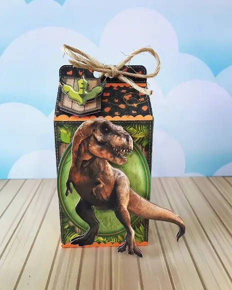 Kit 30 Caixinhas Tema Jurassic Park