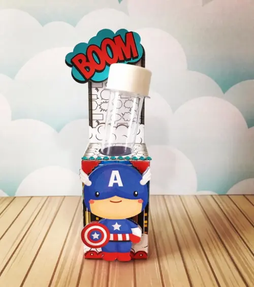 Kit 30 Caixinhas Tema Super Heróis