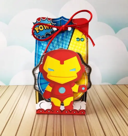 Kit 30 Caixinhas Tema Super Heróis