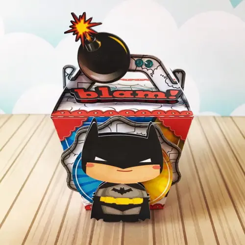 Kit 30 Caixinhas Tema Super Heróis