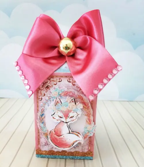 Kit 30 Caxinhas Personalizadas Tema Raposinha