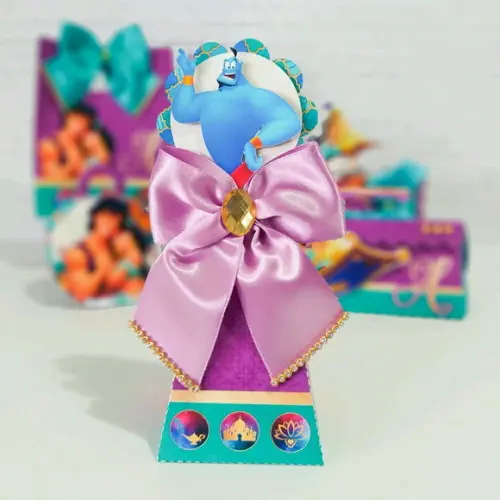 KIT 40 CAIXINHAS TEMA JASMINE E ALADDIN