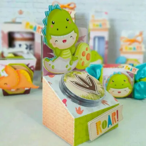 Kit 40 Caixinhas Tema Dino Baby