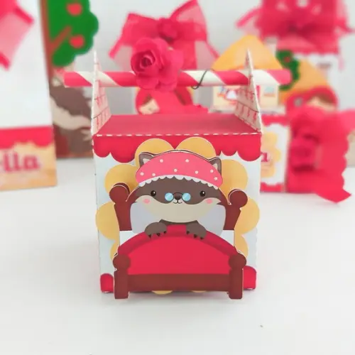 Kit 60 Caixinhas Para Festa Tema Chapeuzinho Vermelho
