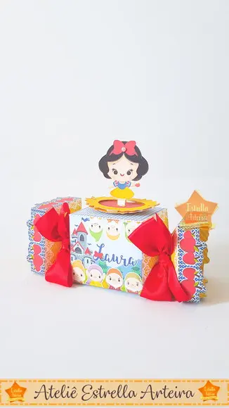 KIT FESTA 30 CAIXINHAS - BRANCA DE NEVE