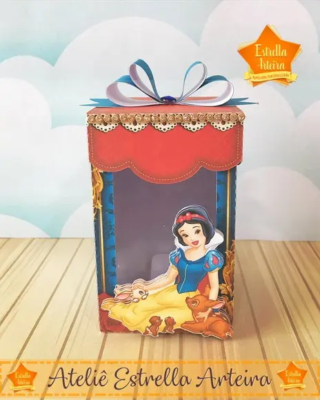 KIT FESTA 30 CAIXINHAS - BRANCA DE NEVE