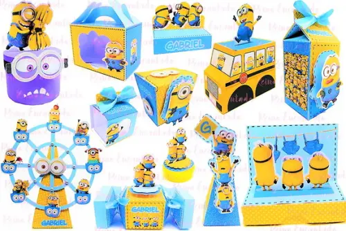 KIT FESTA 30 CAIXINHAS - MINIONS