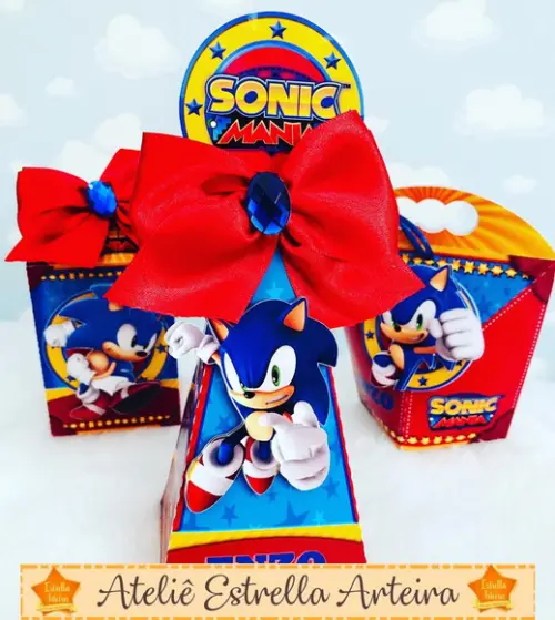 Kit Festa 30 Caixinhas - Sonic