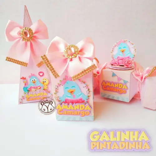 KIT FESTA 30 CAIXINHAS -GALINHA PINTADINHA CANDY 1