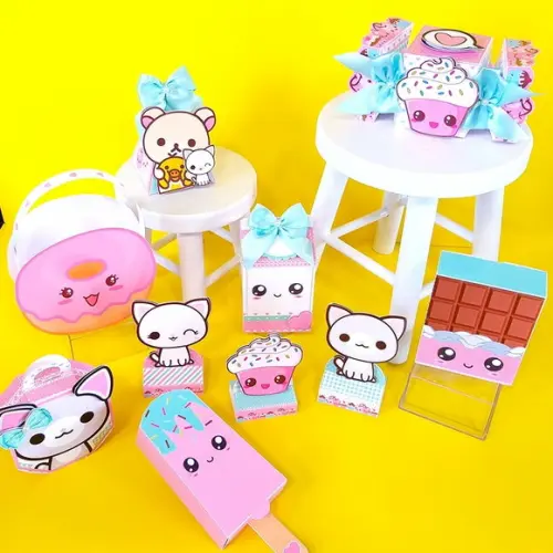 KIT FESTA 30 CAIXINHAS -KAWAII
