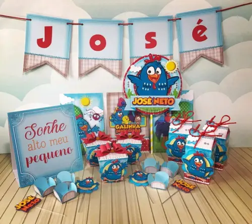 KIT FESTA COMPLETÃO - GALINHA PINTADINHA AZUL