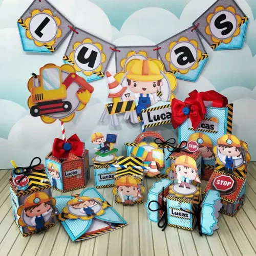 Kit Festa Completão Tema Construção