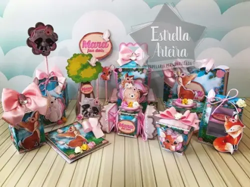 KIT FESTA PERSONALIZADA BOSQUE MENINA