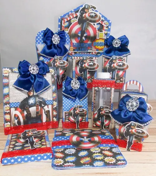 KIT FESTA PERSONALIZADA CAPITÃO AMERICA