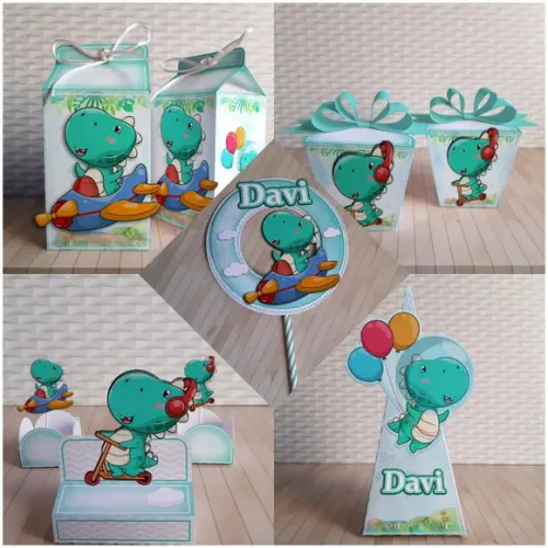 KIT FESTA PERSONALIZADA DINO BABY