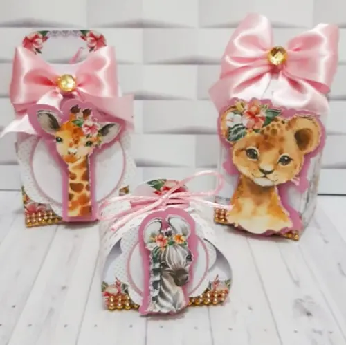 KIT FESTA PERSONALIZADO SAFARI MENINA