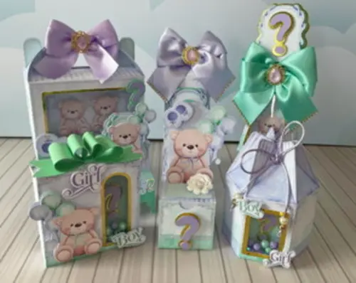 Kit Festa Tema Chá Revelação Ursinhos