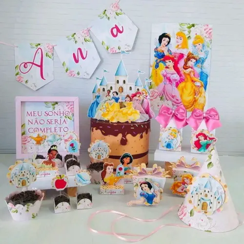 KIT SÓ UM BOLINHO PRINCESAS DISNEY