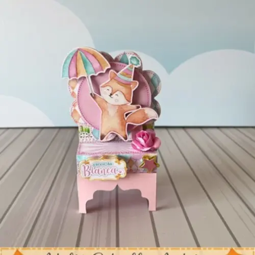 Porta Bis Duplo Tema Circo Rosa