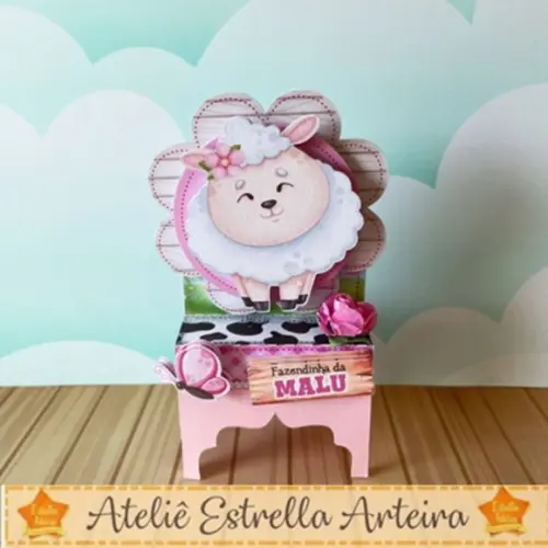 Porta Bis Duplo Tema Fazendinha Menina