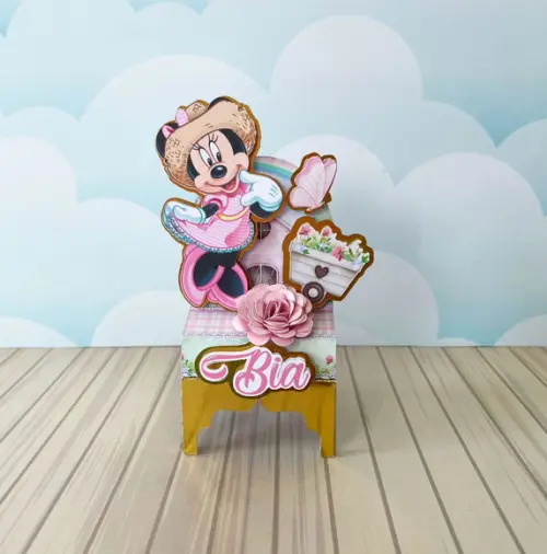 Porta Bis Duplo Tema Minnie Fazendeira