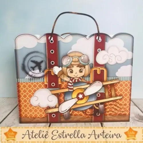 Sacolinha Lembrancinha Para Festa Tema Aviador
