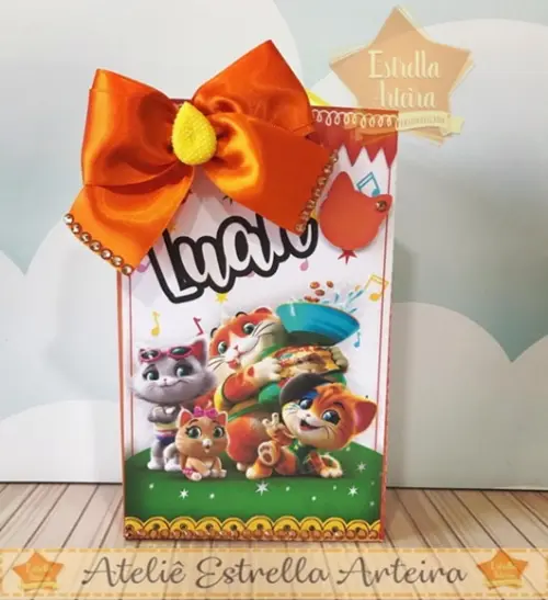 Sacolinha Lembrancinha Tema 44 Gatos