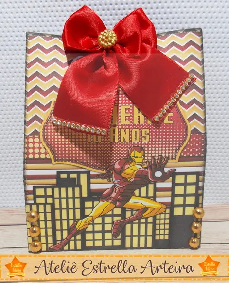 SACOLINHA PARA FESTA HOMEM DE FERRO