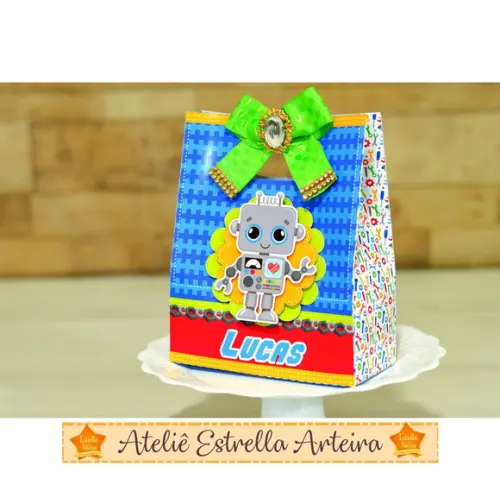 SACOLINHA PARA FESTA ROBÔS