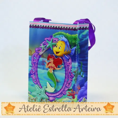 Sacolinha Para Festa Tema Ariel