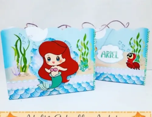Sacolinha Para Festa Tema Ariel
