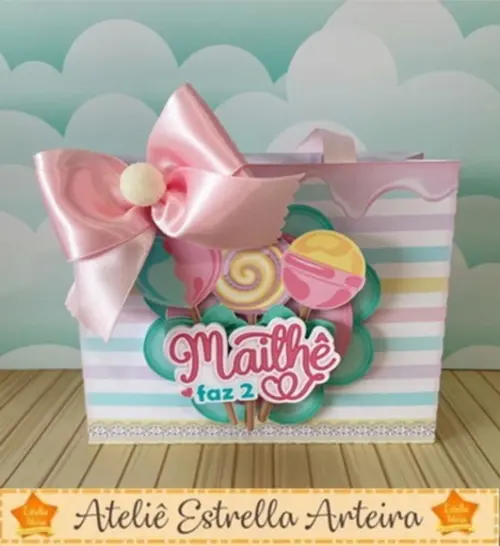 Sacolinha para Festa Tema Doces